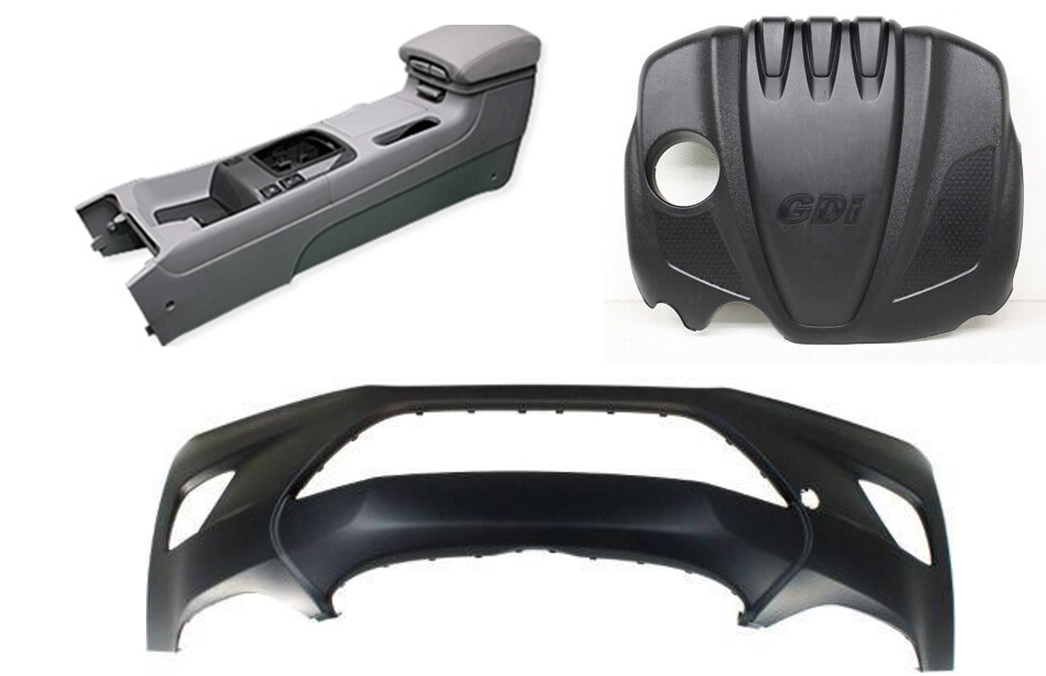 Automotive interior and exterior plastic parts
