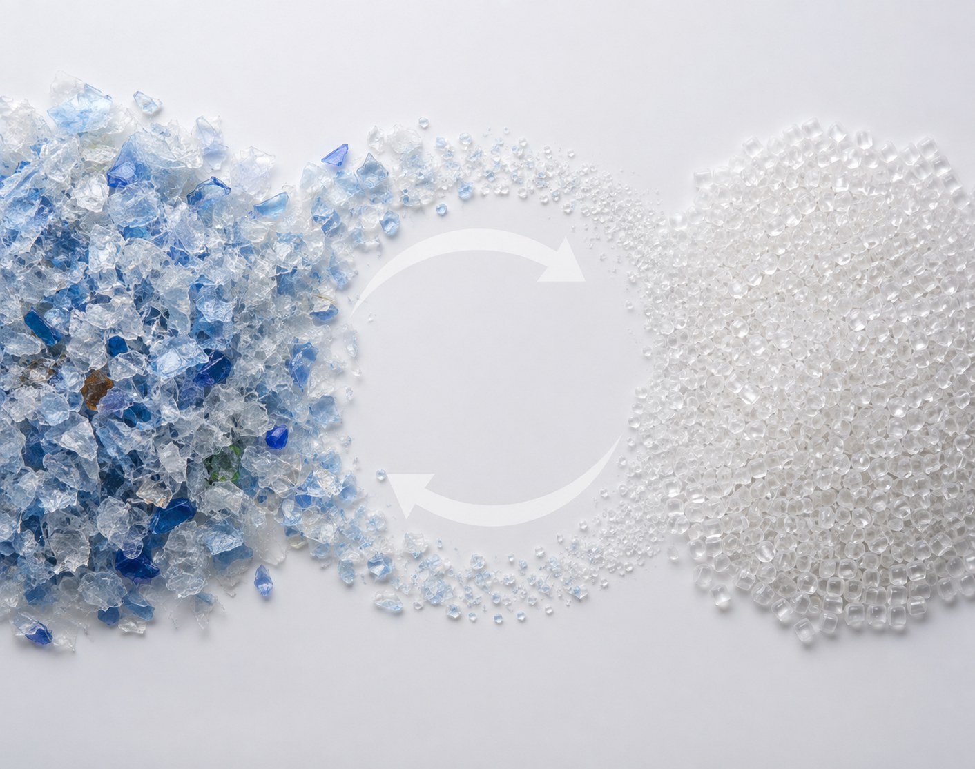 Recycled to virgin-grade resin circularity
